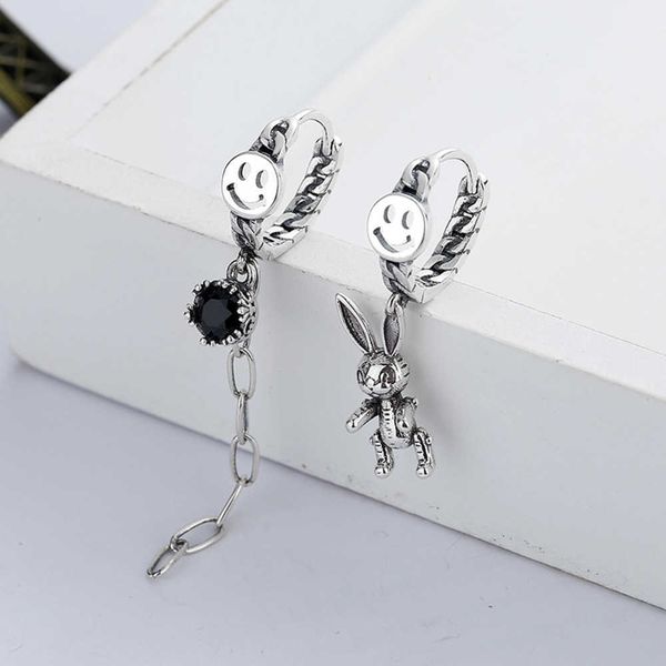 

yun chaoxuan s925 sterling silver street style asymmetric rabbit tassel personalized trend versatile ladies earrings for women shopping