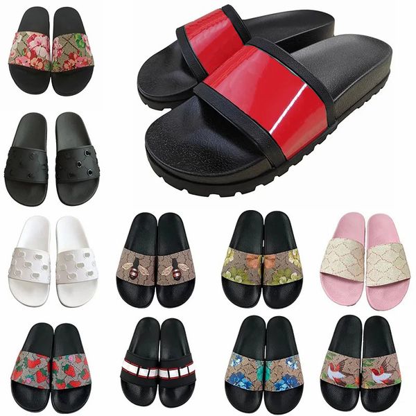 

2023 classic leather ladies sandals luxury designer fashion ladies slippers rubber sole beach flip flops 90rj, Black