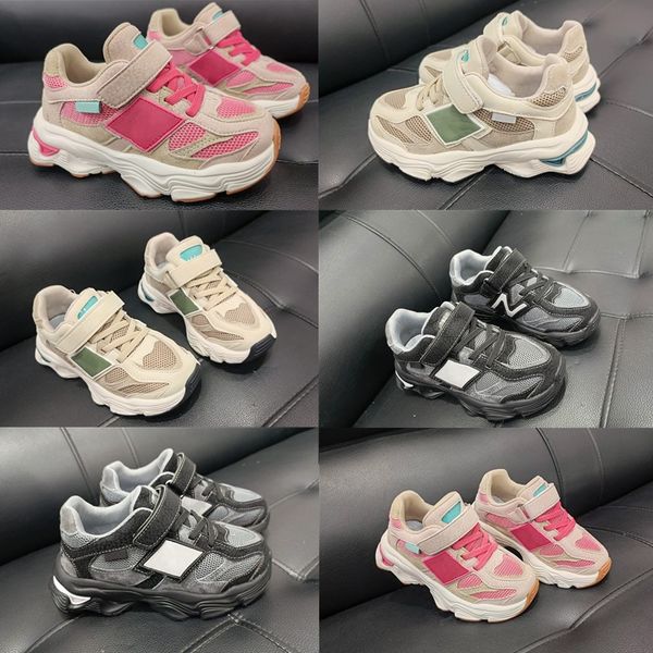 

kids 9060 running shoes 9060s toddlers boys girls sneakers youth baby children trainers sea salt white bricks pink grey shoe, Black