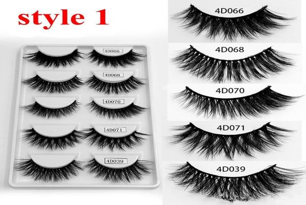 

5 pairs mixed style multipack false eyelash 3d soft mink eyelashes wispy long false lashes natural eye makeup faux eye lashes exte2772854
