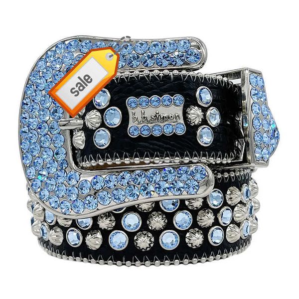 

fashion designer belts classic bb simon belts mens womens rhinestone belt with bling rhinestones5, Silver
