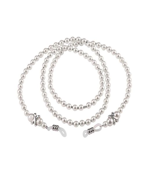 

women handmade elegant acrylic imitation pearl eyewears chains glass beaded eyeglass lanyards cord holder glasses ropes 7547970