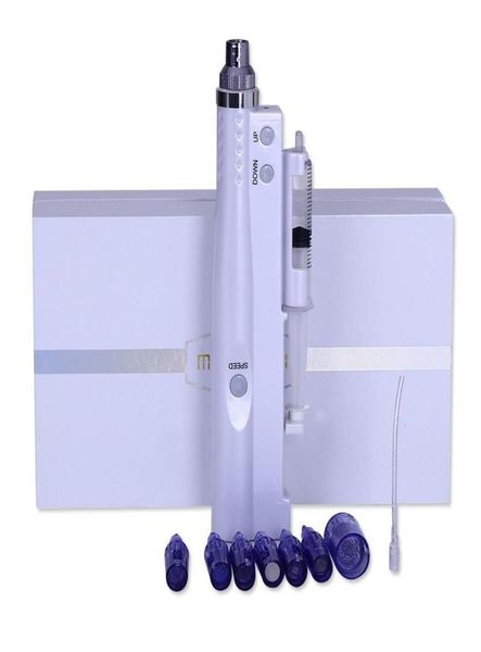 

new arrival home and salon use electric microneedling auto mesotherapy injection gun crystal injector nano needle derma pen6649019