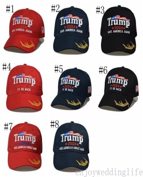 

8 styles 2024 trump baseball cap usa presidential election trmup same style hat ambroidered ponytail ball cap dhl fast ship9560119, Black;white