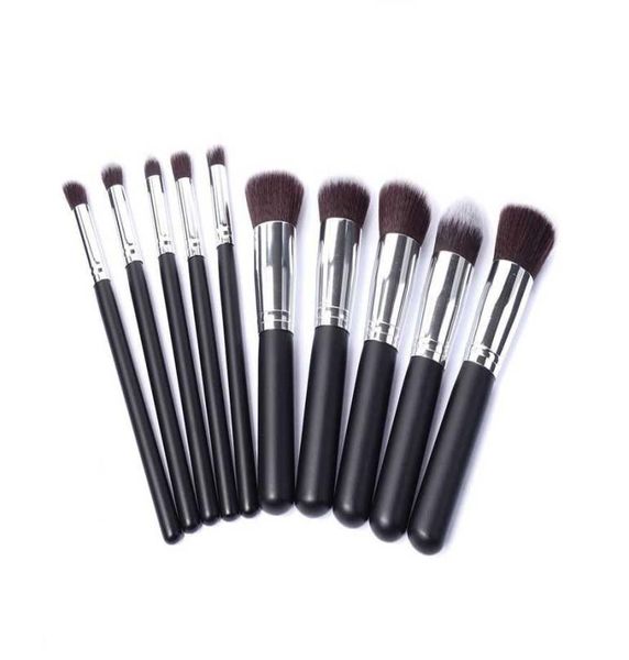 

10pcs makeup brushes professional cosmetic brush kit nylon hair wood handle eyeshadow foundation tools3649823