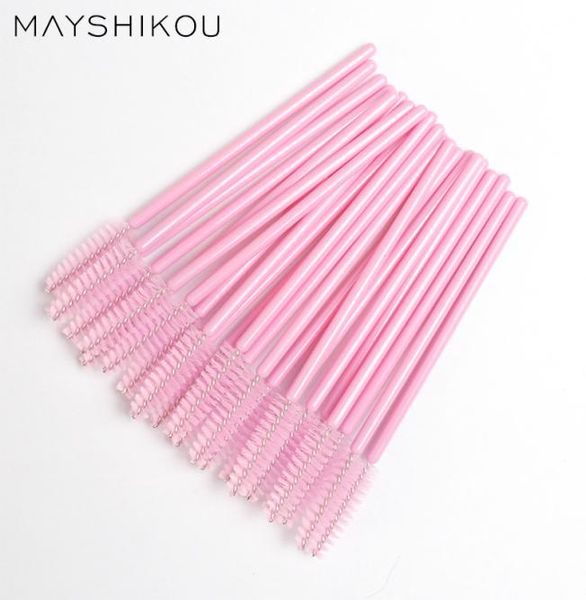 

50pcs eyelashesbrushes disposable eyebrow brush mascara wands applicator clean makeup tools eyelash extension spiral portable cur1470545