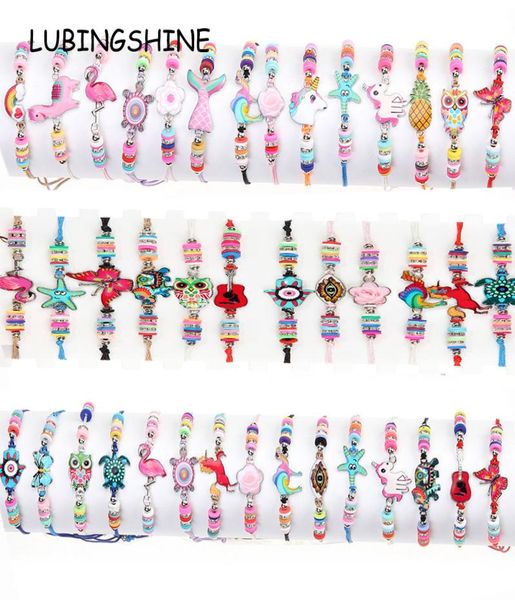 

boho 41pcslot women soft clay bead enamel turtle animal charms yoga bracelets set braided adjustable rope chain jewelry mixed s 25816164, Golden;silver
