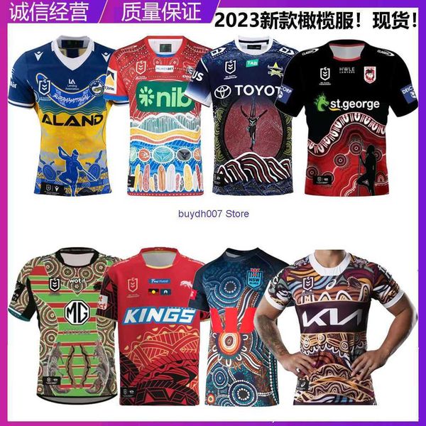 

po9t 2023 new men's t shirts rugby jersey langhornton saint george manfish cavalier dolphin rabbit cowboy mustang indigenous clothing, White;black