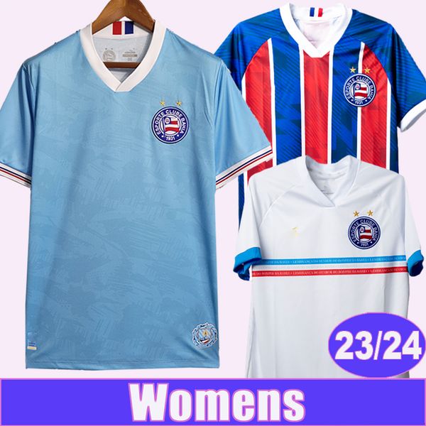 

23 24 ec bahia rezende womens soccer jerseys daniel jacare everaldo biel home away 3rd football shirt short sleeve uniforms, Black;yellow