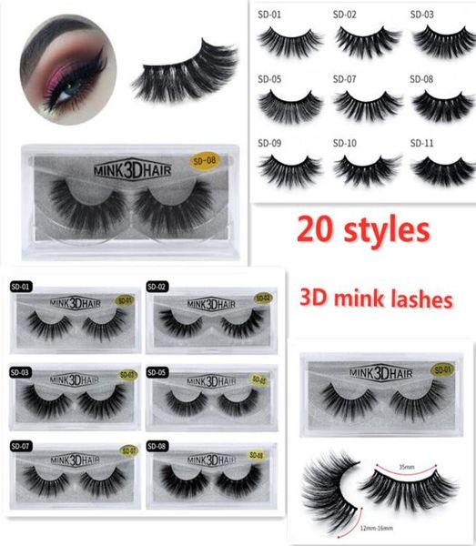 

2021 mink eyelashes eyelash 3d eye makeup mink false lashes soft natural thick fake eyelashes lashes extension beauty tools 20 sty2908111