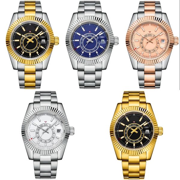 

mens automatic watch 41mm designer wristwatch women stainless steel calendar montre homme waterproof sapphire fashion watches sky dweller sb, Slivery;brown