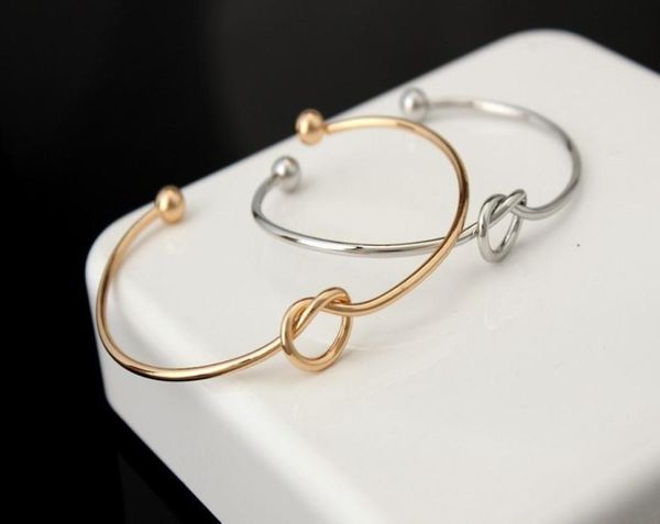 

europe and the united states jewelry simple wind bangle bracelet personalized knot tie bangle9333605, Black
