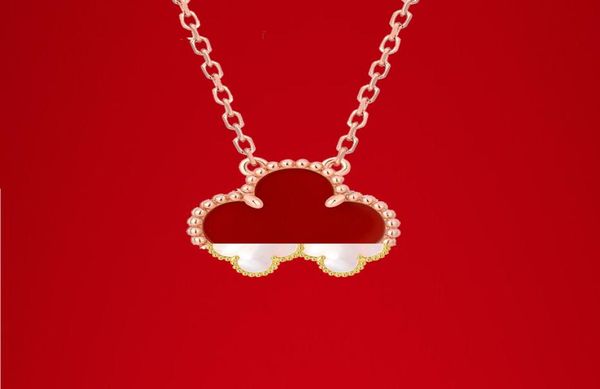 

fourleaf clover necklace women 18k color gold gold classic fashion gift box6868538, Silver