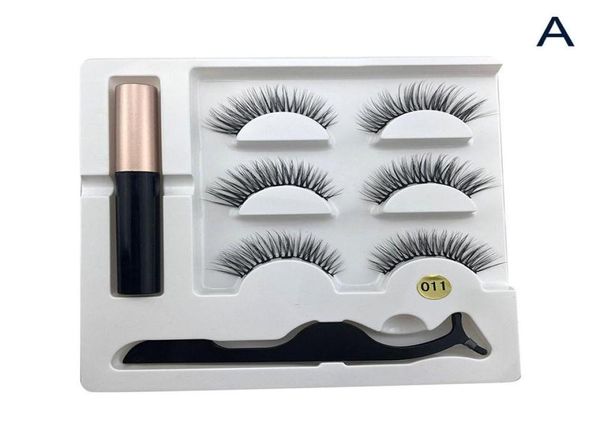 

5 magnet eyelash magnetic liquid eyeliner magnetic false eyelashes tweezer set waterproof long lasting eyelash3036285
