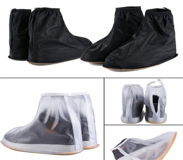 

reusable rain snow shoe covers waterproof shoes overshoes boot gear men039s flat heel black and white rain proof shoe covers3706120, Black;white