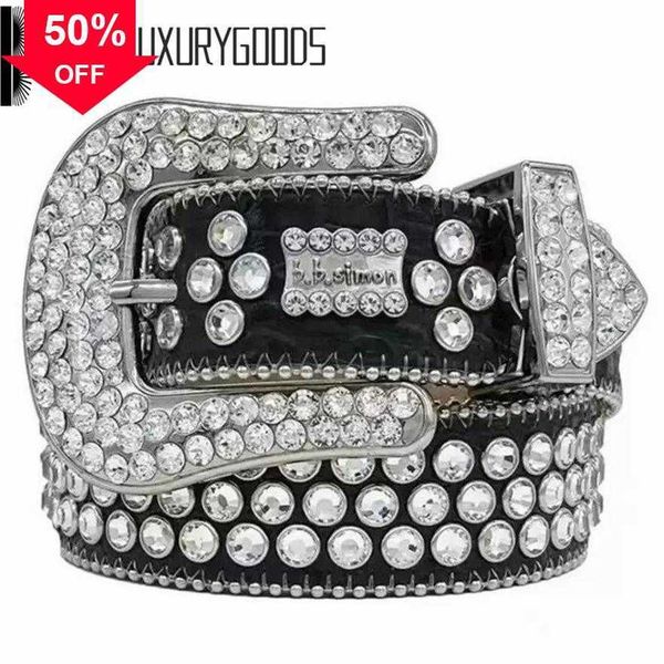 

2022 designer belt bb simon belts for men women shiny diamond belt black cintura uomo boosluxurygoods mfx216h551, Silver