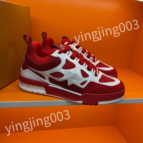 

2023 new luxury designer casual shoes sneakers leather embroidered black men chaussures white shoe walking sports platform trainers