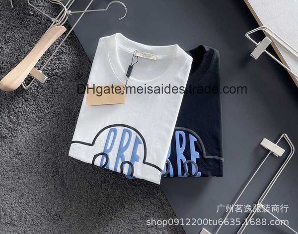 

aaaaa designer luxury t-shirt bur brand the correct version bu home foam printing design with round neck short sleeved t-shirt trend high st, White;black