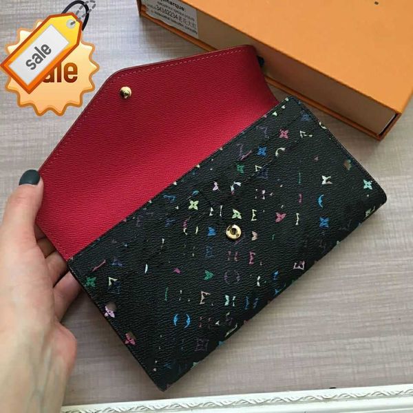 

brand designer brand wallets card bag 2023 new women's fashion texture purse multifunctional portable buckle purse gift box packaging f