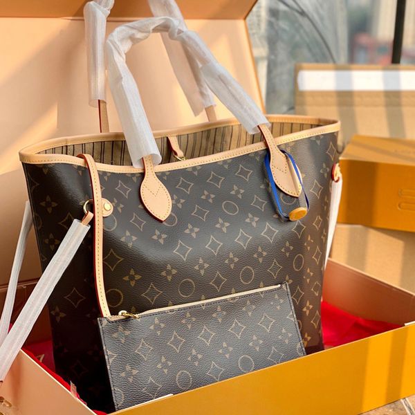 

tote bags designer classic handbag 2pcs set fashion women leather lady clutch purse retro shoulder purse crossbody bag