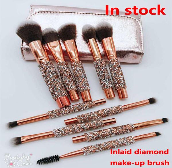 

2018 new makeup brush 10pcsset professional brushes powder foundation blush makeup brushes eyeshadow brush honey powder makeup b3237630