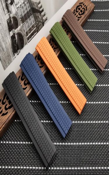 

21mm black brown blue orange green silicone rubber watch strap fit piip strap5761710