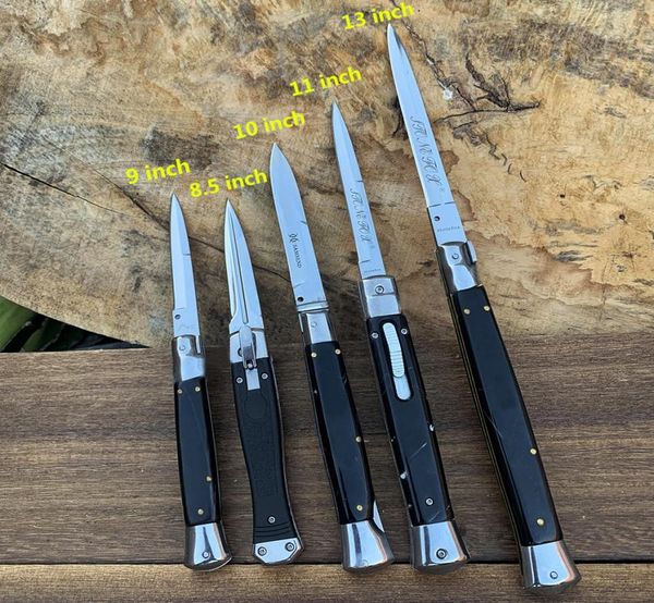 

single 440c knife tactical mafia automatic satin 85inch 58hrc edc tool blade combat hunting italian 13 knives tidqx1569122
