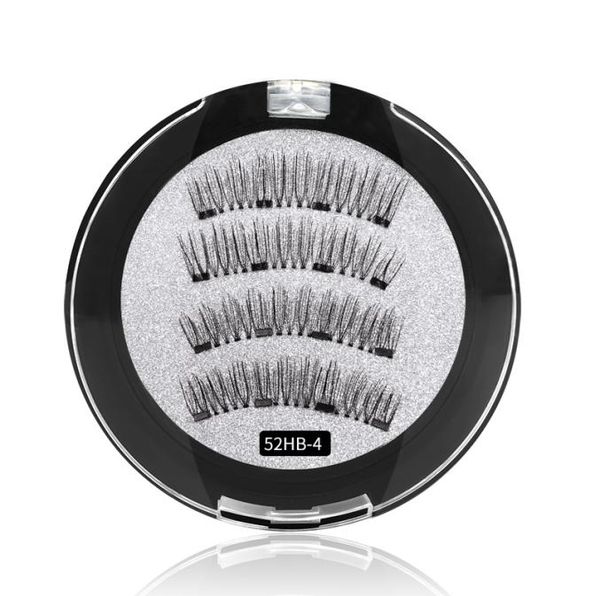 

7style 4 magnetic eyelashes 3d magnet lashes natural false eyelashes magnet lashes with round box 7064201