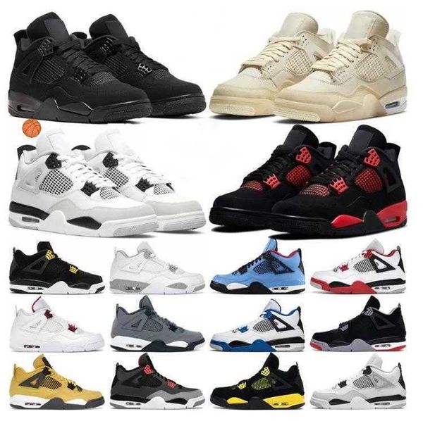 

designer 4 jumpman og mens basketball shoes military black university blue canvas sail oreo red thunder white cement black cat bred designer