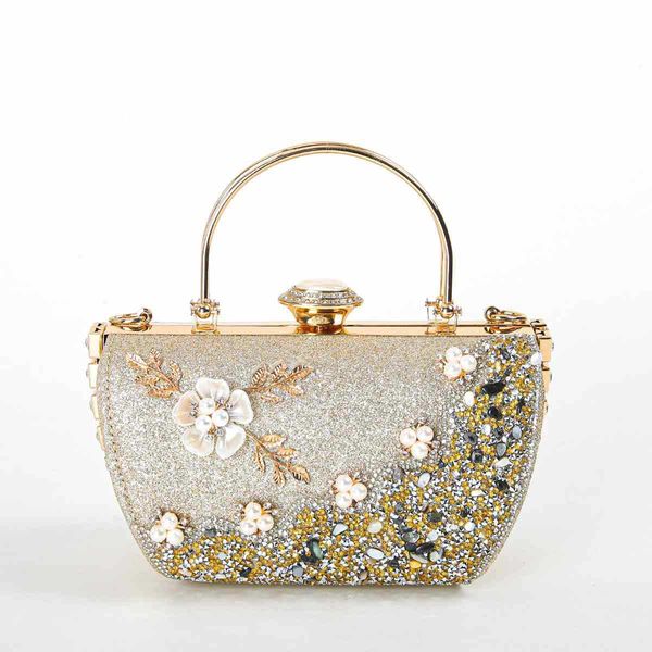 

new high grade princess bag with large capacity hardware diamond flower decoration evening dress bag high grade banquet bag