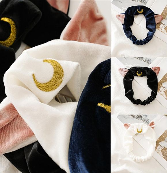 

cartoon rabbit ear headband for women soft elastic hair bands wash face turban makeup yoga head band plush hairband headwear3335110, Silver