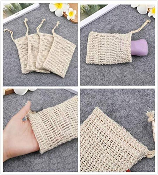 

fashion nice natural ramie shower exfoliator sponge pouch net comfortable bubble blister mesh soap saver foaming bag6397228
