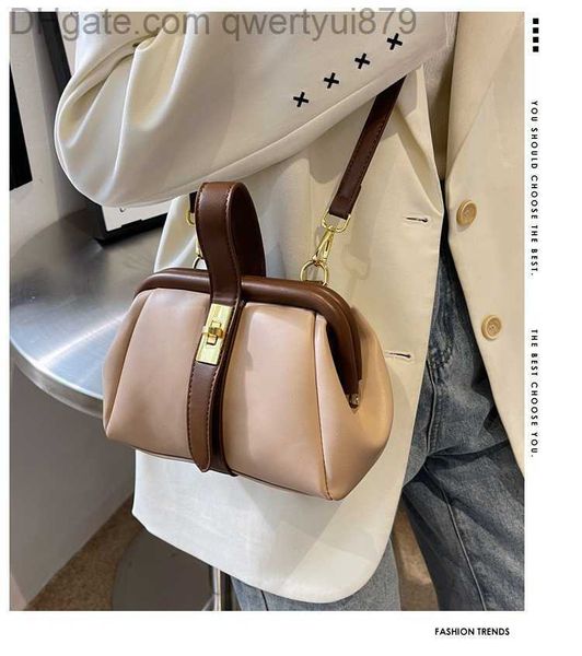 

cross body autumn and winter fashion retro contrast color messenger bag high end portable shell bags