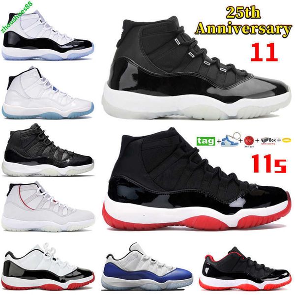 

box with jordns new high 25th anniversary 11s 11 jumpman basketball shoes concord 45 legend blue space jam sneakers low idnight navy white b