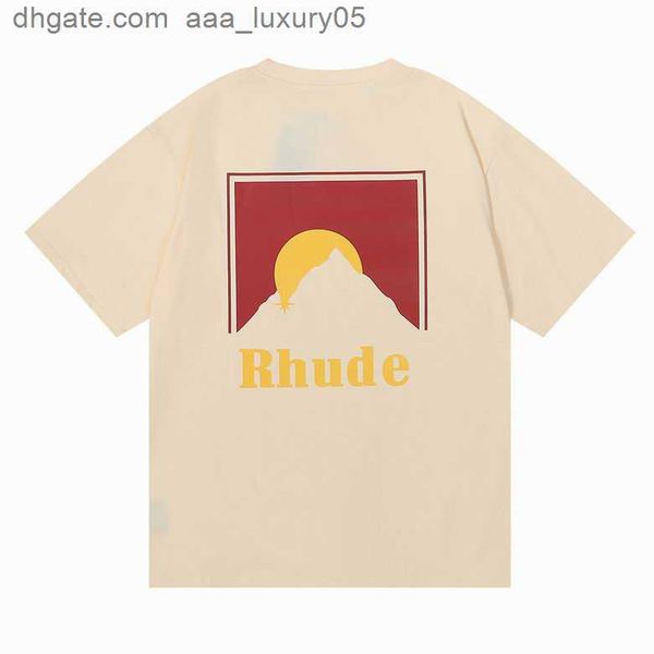 

fashion mens t shirts women designers t-shirts tees apparel man s casual chest letter shirt luxurys clothing polos sleeve clothes rhude tsh, White;black