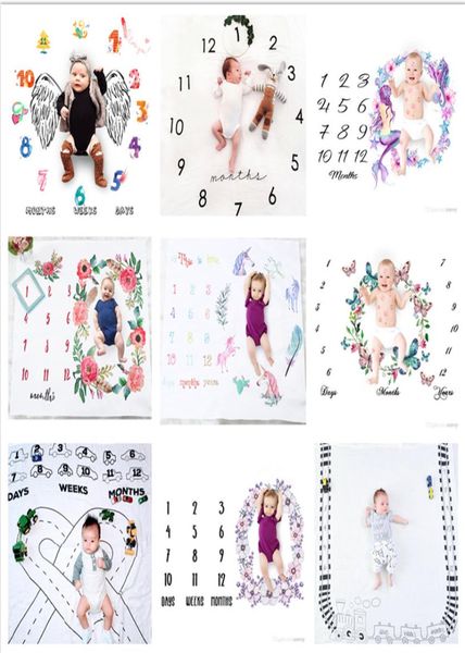 

100100cm newborn baby milestone blanket pography background props toddler po backdrops infant letters numbers flower animal5070583