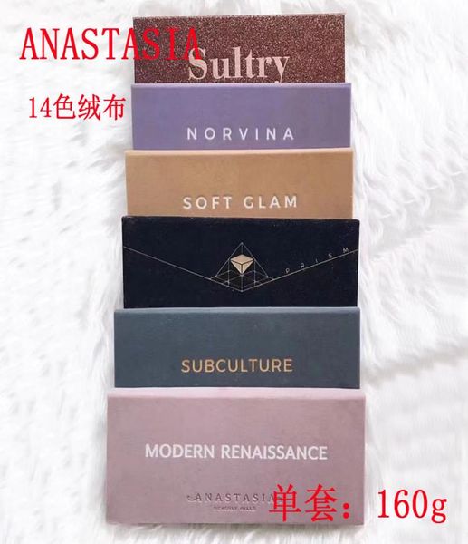 

whole anastasia 8 style shimmer eyeshadow palette metallic glitter matte pigmented eye shadow powder makeup 14 colors8075991