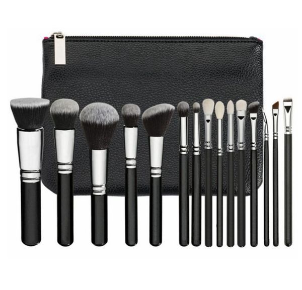 

15pcsset makeup brush set with pu bag professional brush set for powder foundation blush eyeshadow cosmetic brushes hha2816467919