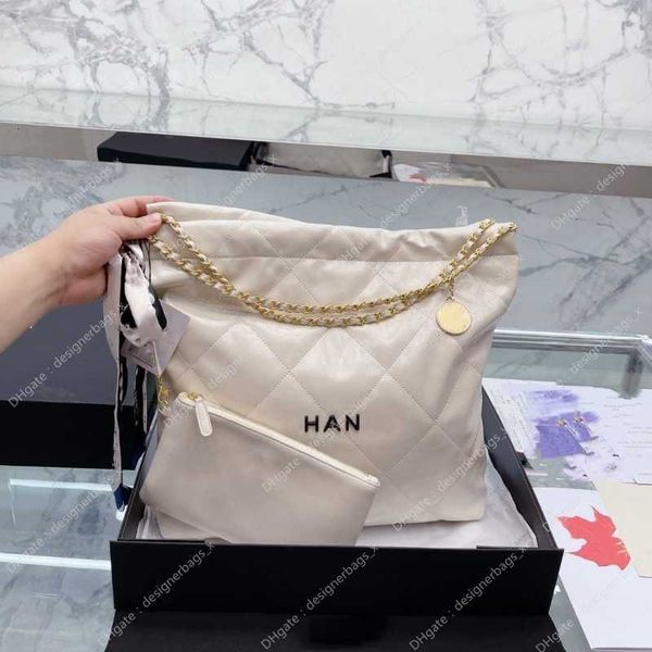 

tote bags new leisure oil wax cow leather 22bag genuine garbage diamond shopping gold coin 2023 crossbody purses designer woman handbag bag