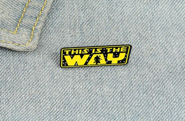 

this is the way brooches cartoon creative personality letter enamel pins paint brooch for girls denim jacket shirt badge jewelry g7842518, Gray