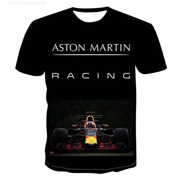 

men's t-shirts f1 formula one 3d t-shirt breathable sports casual short sleeve loose children's summer 2023, White;black