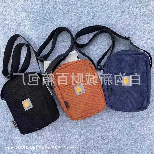 

6rly other fashion accessories trendy corduroy carhart wip cord bag carhart messenger shoulder bag trendy brand mobile phone bag rziz, Silver