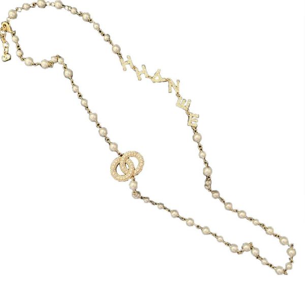 

popular fashion pearl sweater chain beaded necklace for women party wedding jewelry for bride pendant necklaces6599418, Silver