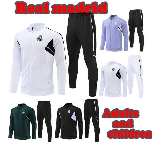 

2023 2024 real madrid long-sleeved sportswear training jersey pooh bellingham jr. 23/24 real madrid men and children's football camavin, Black
