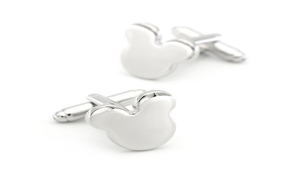

men039s cartoon mouse cuff link copper material silver color 1pair6361620
