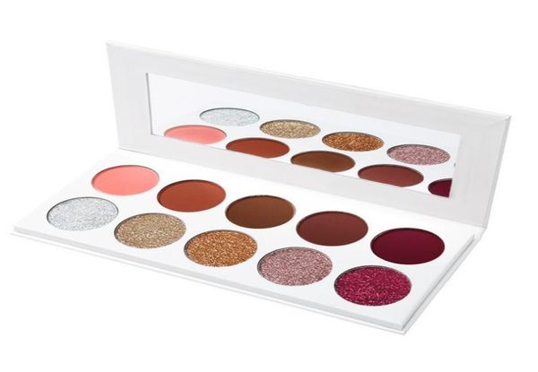 

whole 10 color eye shadow custom matte pearlescent eye glitter combination neutral eyeshadow pigment pressed palette2901821