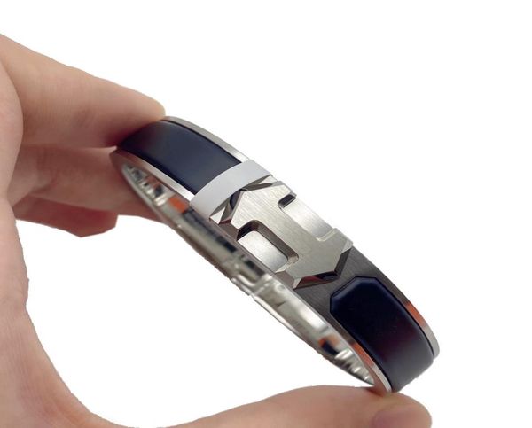 

classic copper enamel bangle luxury designer france brand sterling silver women and mens bracelets luxurys jewelry cha5612763, Black