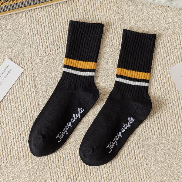

navy black white green cotton socks mens and womens letter breathable stockings