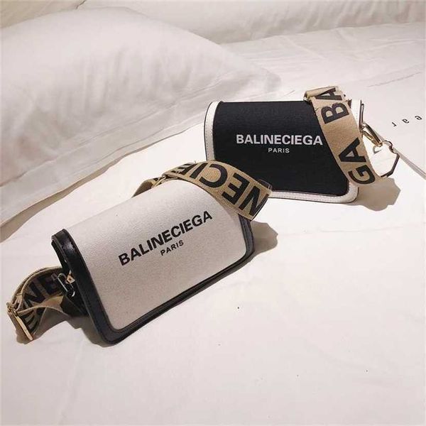 

designer bag handbag style 2023 canvas letter printed wide belt