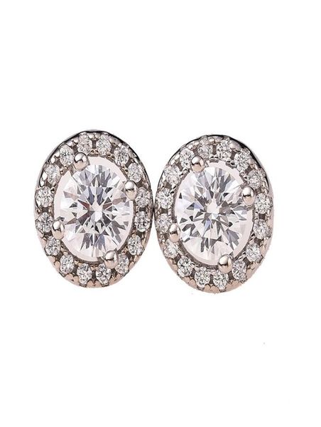 

classic round moissanite stud earrings for women total 2ct carat s925 silver earrings heart arrow cutting with certificate drop sh8642152, Golden;silver